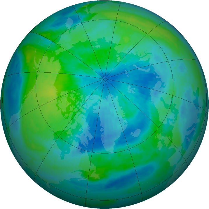 Arctic ozone map for 26 September 1999